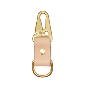 Alfa Clip Fob / Natural Leather And Brass