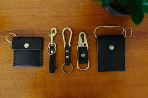 Alfa Clip Fob / Natural Leather And Brass